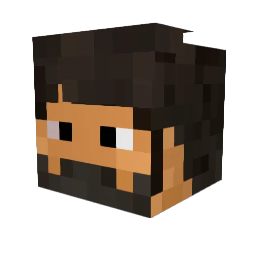 JTS0150 Minecraft avatar head, 3D render