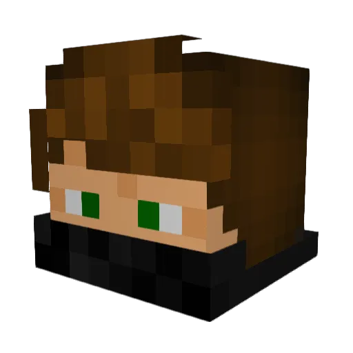JTV14 Minecraft avatar head, 3D render