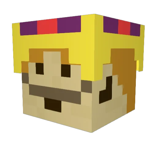 JTapers Minecraft avatar head, 3D render
