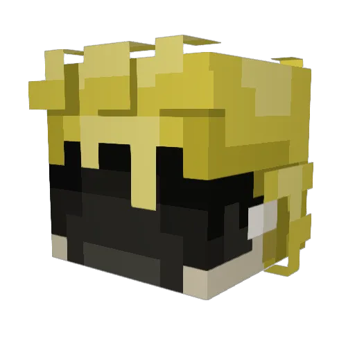 JU5T1K Minecraft avatar head, 3D render