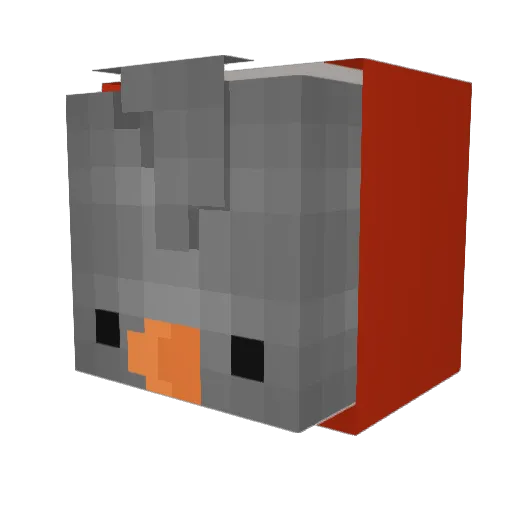 JUANDO00 Minecraft avatar head, 3D render