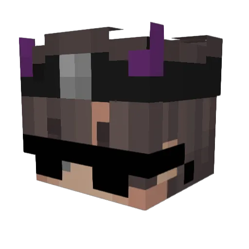 JUAQODARK Minecraft avatar head, 3D render