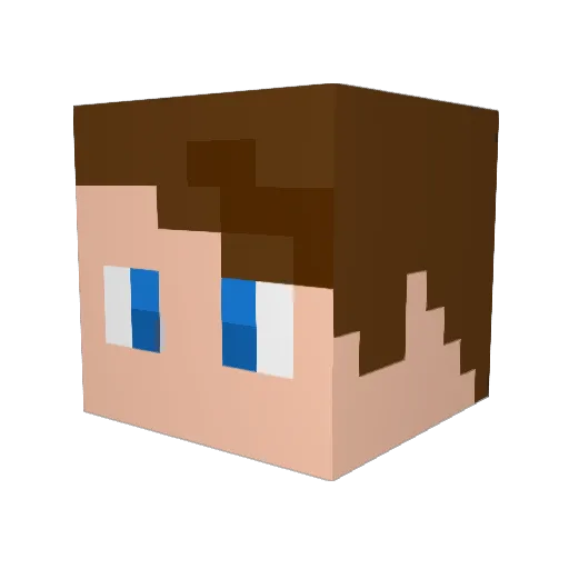 JUBBIGT Minecraft avatar head, 3D render