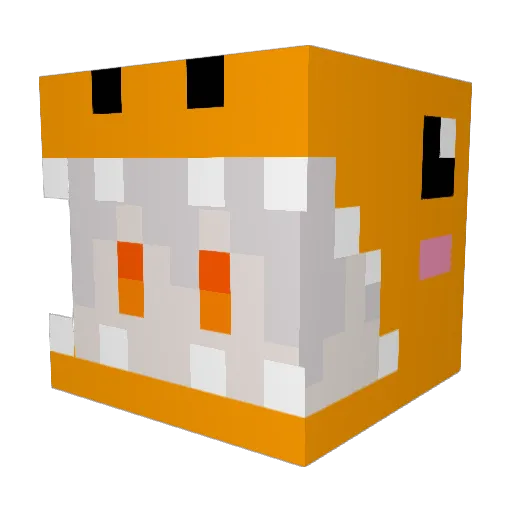 JUCHUAN Minecraft avatar head, 3D render