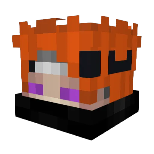 JUCKY_OuOl Minecraft avatar head, 3D render