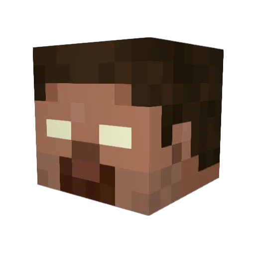 JUDEF1SH Minecraft avatar head, 3D render