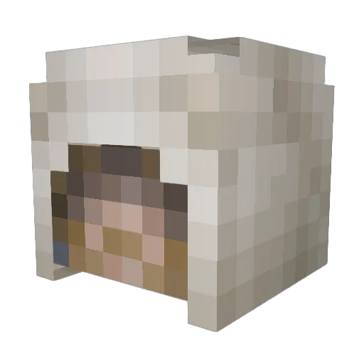 JUGGERNAUT_7 Minecraft avatar head, 3D render