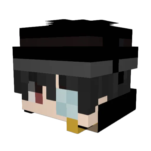 JUHWAN77 Minecraft avatar head, 3D render