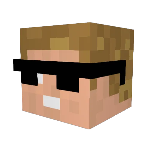 JULESair Minecraft avatar head, 3D render