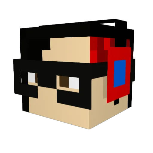 JULIAZETA Minecraft avatar head, 3D render