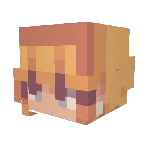 JULIE012 Minecraft avatar head, 3D render
