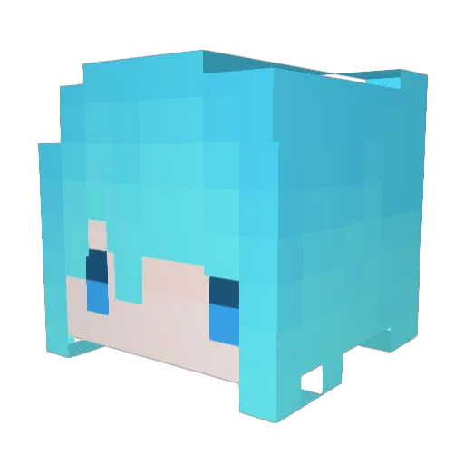 JULIEx1 Minecraft avatar head, 3D render