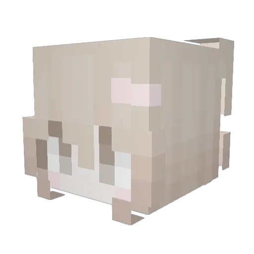 JULlET Minecraft avatar head, 3D render
