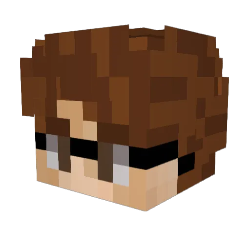 JUM1E Minecraft avatar head, 3D render