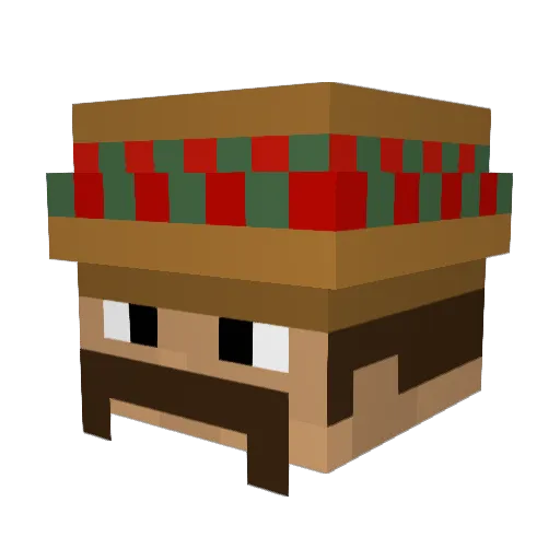 JUMPINGBEANER Minecraft avatar head, 3D render