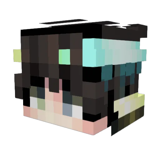 JUN7517 Minecraft avatar head, 3D render