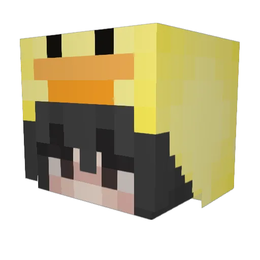 JUNGSAEYUN Minecraft avatar head, 3D render