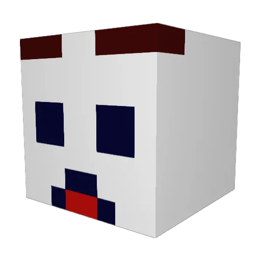 JUNG_WAGYU Minecraft avatar head, 3D render