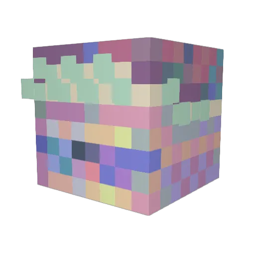 JUNIM0N Minecraft avatar head, 3D render