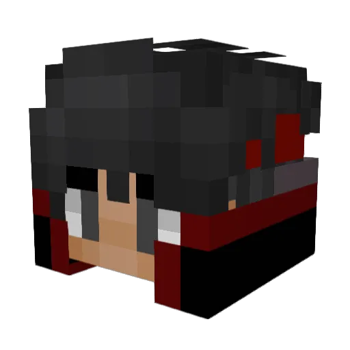 JUNN1NNN Minecraft avatar head, 3D render