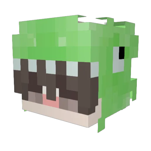JUN_HYUN1 Minecraft avatar head, 3D render