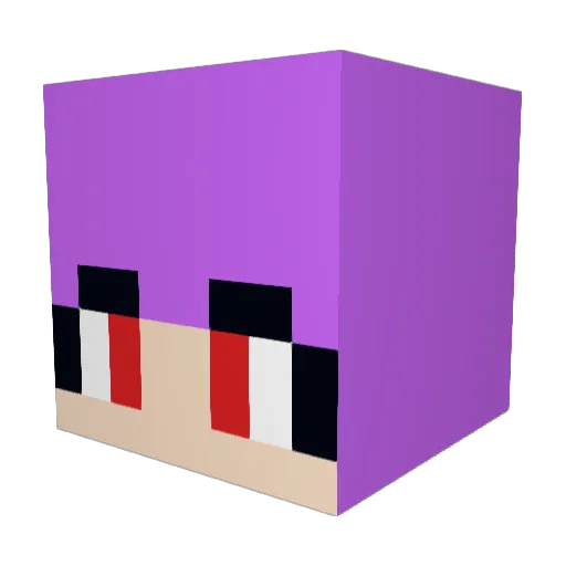 JUN_K02 Minecraft avatar head, 3D render