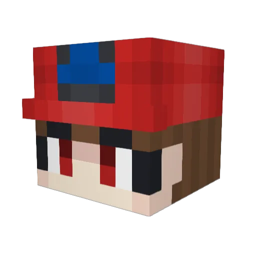 JUN_MINE Minecraft avatar head, 3D render