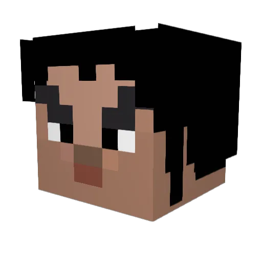 JUNsan815 Minecraft avatar head, 3D render
