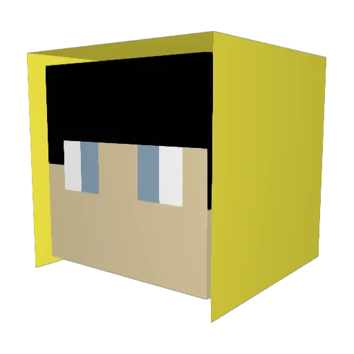 JUPETER_ Minecraft avatar head, 3D render