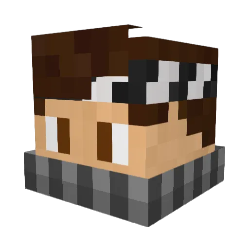 JURADE Minecraft avatar head, 3D render