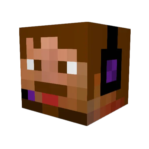 JURGENBERGE Minecraft avatar head, 3D render