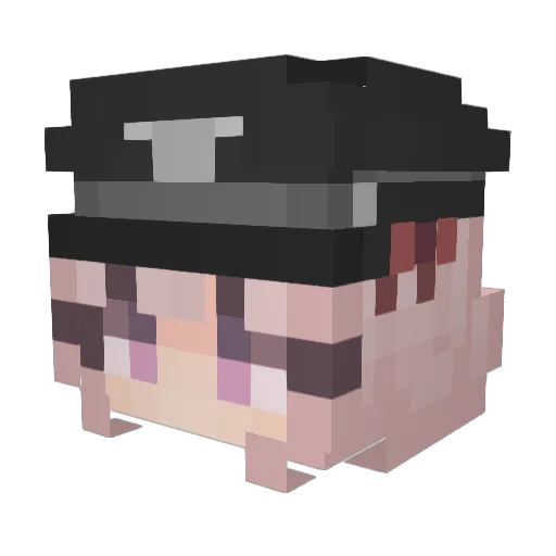 JUSI4 Minecraft avatar head, 3D render
