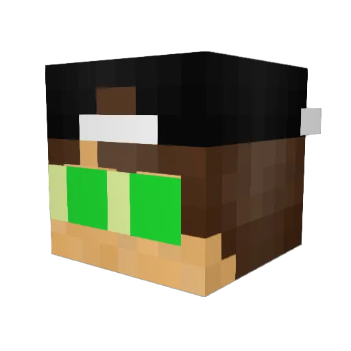 JUSRAS Minecraft avatar head, 3D render