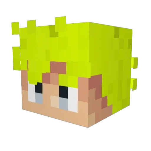 JUSTADONUT16 Minecraft avatar head, 3D render