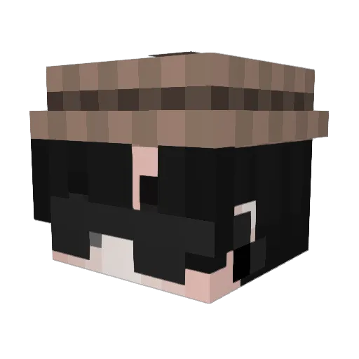 JUSTIN_TW Minecraft avatar head, 3D render