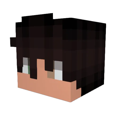 JUSTLUC1D Minecraft avatar head, 3D render