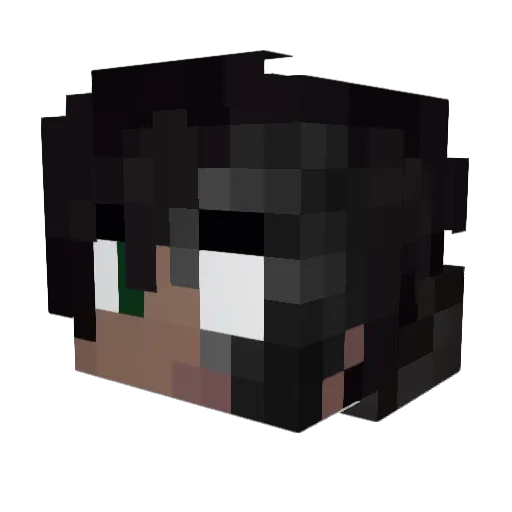 JUST_8y Minecraft avatar head, 3D render