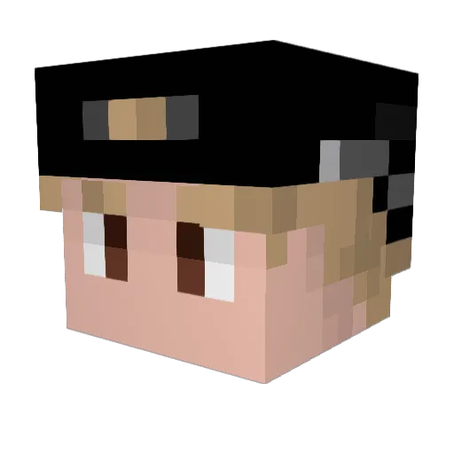 JUbi_dubi Minecraft avatar head, 3D render