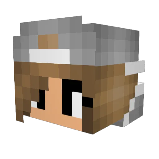 JV002 Minecraft avatar head, 3D render