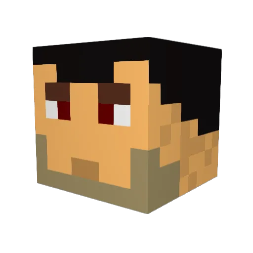 JV3N Minecraft avatar head, 3D render