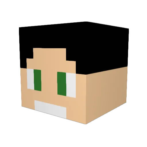 JVCRAFT13 Minecraft avatar head, 3D render