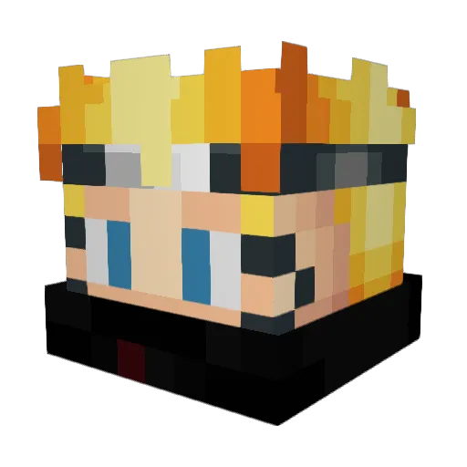 JVFG_021 Minecraft avatar head, 3D render