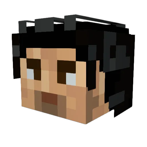 JVInsane Minecraft avatar head, 3D render