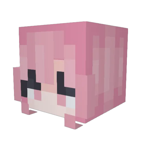 JVKE Minecraft avatar head, 3D render