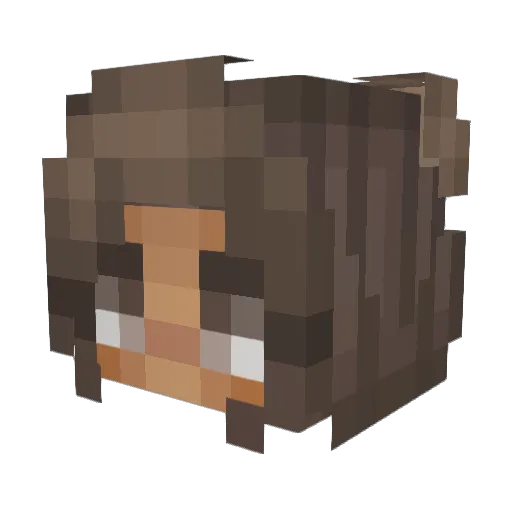 JVNGK00K Minecraft avatar head, 3D render