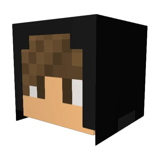 JVNR_007 Minecraft avatar head, 3D render