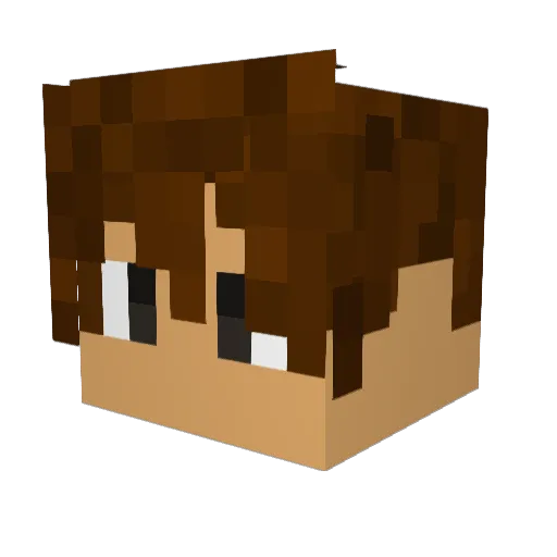 JVPCrew Minecraft avatar head, 3D render