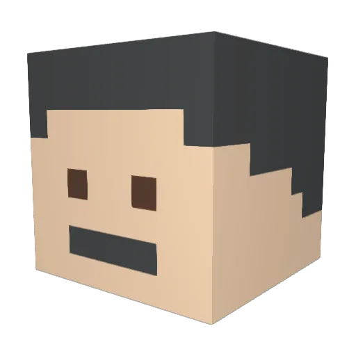 JVS2001 Minecraft avatar head, 3D render