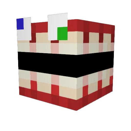 JVTobyBean Minecraft avatar head, 3D render