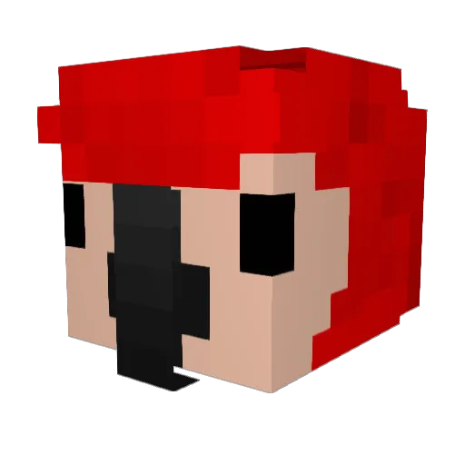 JVnanoTech Minecraft avatar head, 3D render